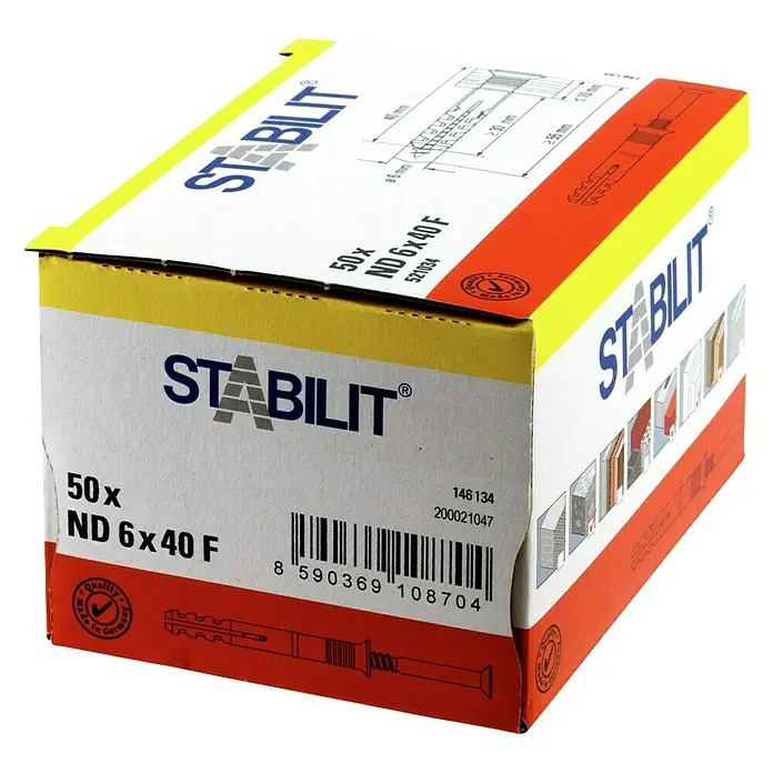 SPIKERPLUGG STABILIT ND S 6X40MM 50STK