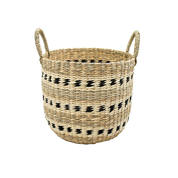 Panier de rangement rond jonc de mer tressé Box &Beyond