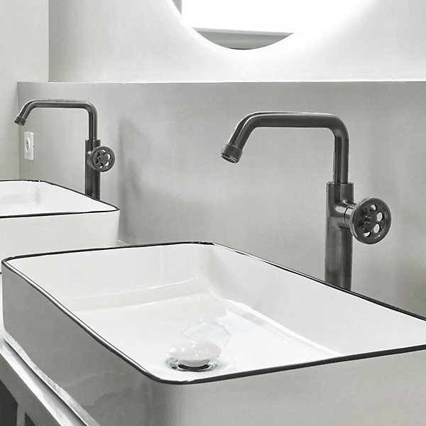 Mitigeur lavabo haut gun métal Essebagno Indus