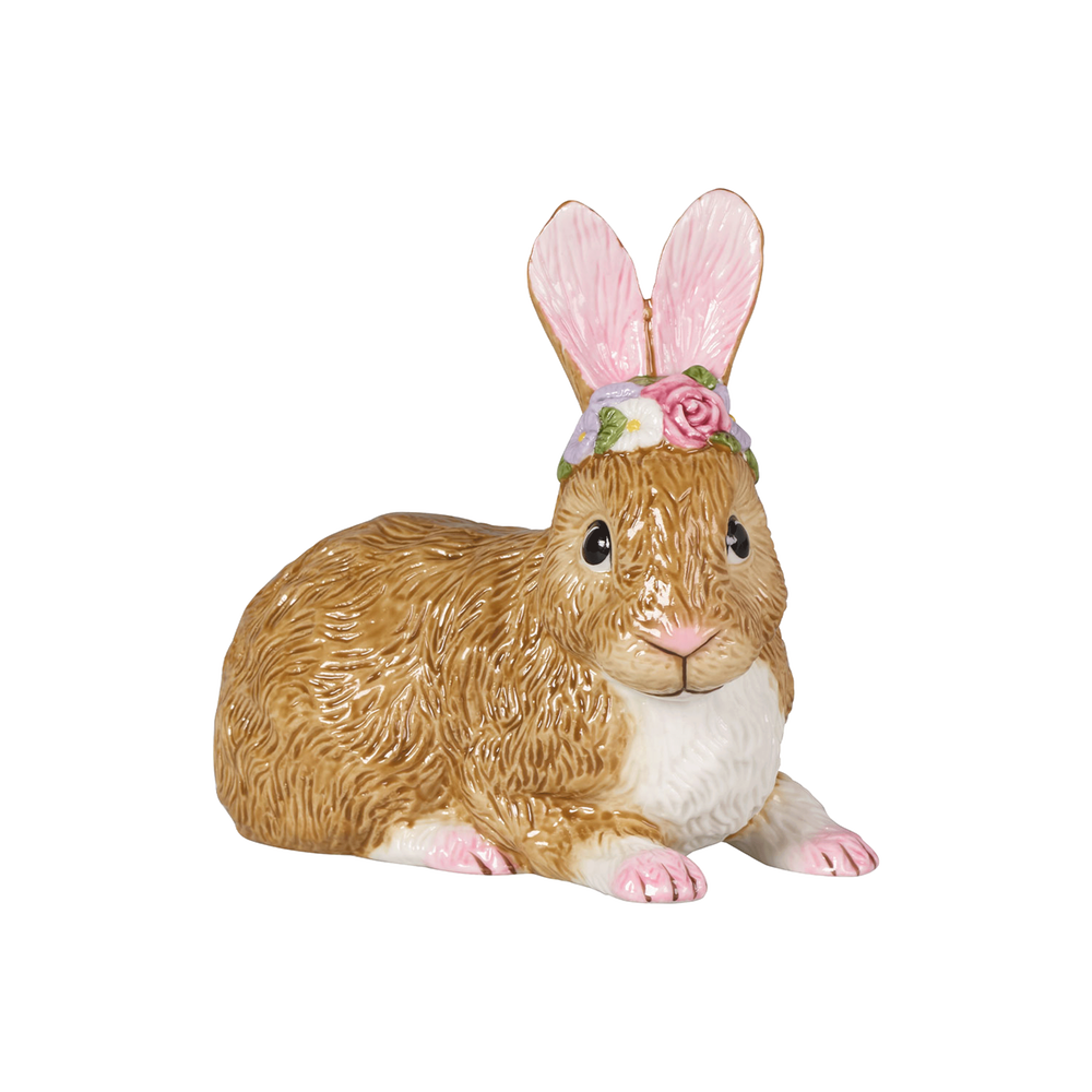 Easter Bunnies Easter figurine - Pink, 5.2'' x 3.2'' x 5.2'', porcelain