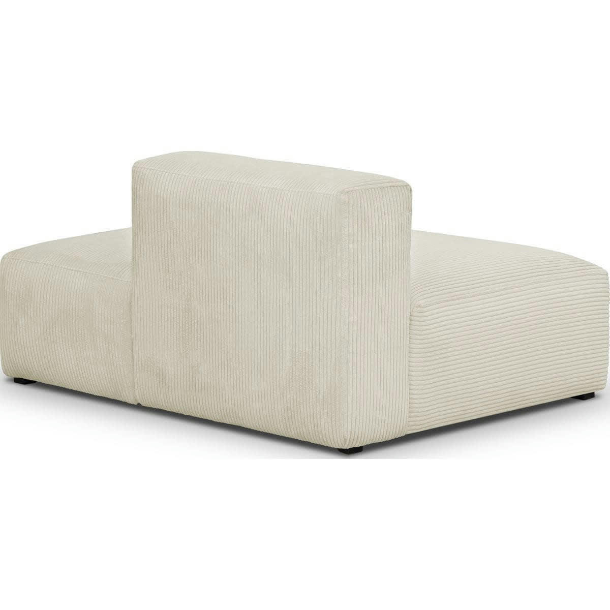 MODULO - Module d'angle ouvert à droite 2 places en velours côtelé beige