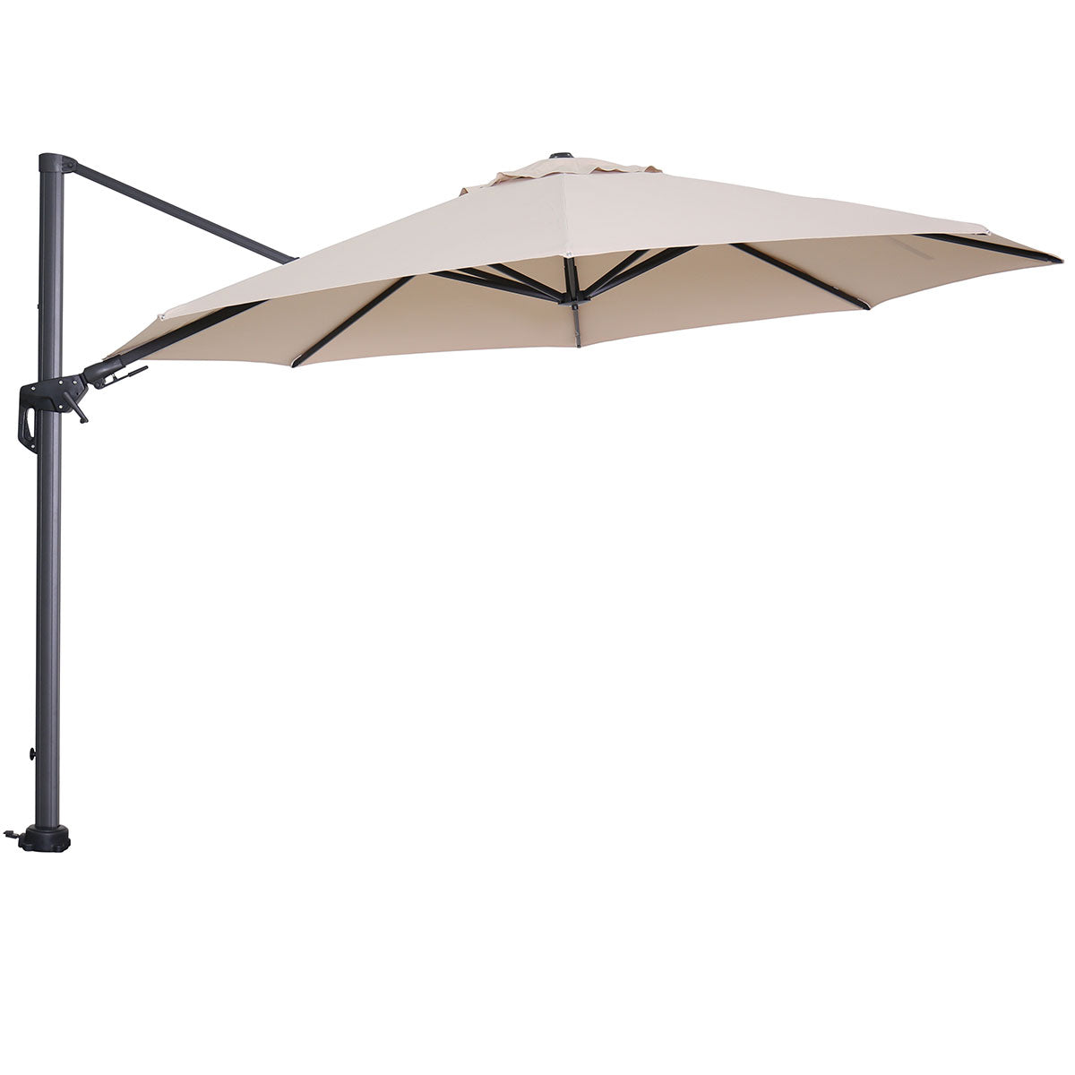 Garden Impressions zweefparasol Hawaii ecru 350x350 cm   90 kg voet en hoes