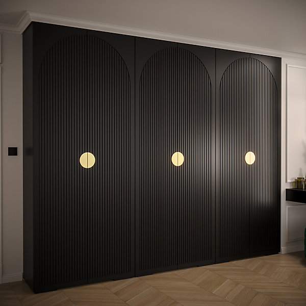 Armoire Manhattan Ryfel 1 a portes battantes H. 236,7 x L. 300 x P. 47, 6 portes