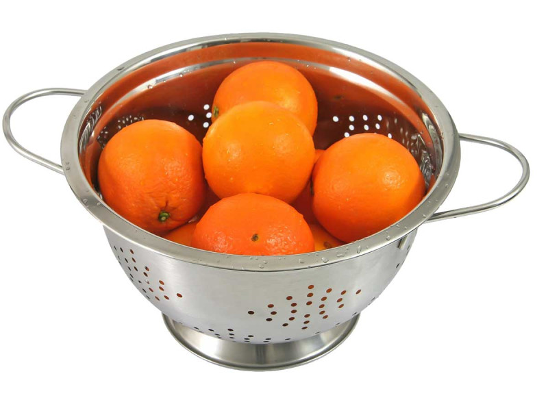 Stalowy durszlak głęboki 24cm z uchwytami KINGHOFF