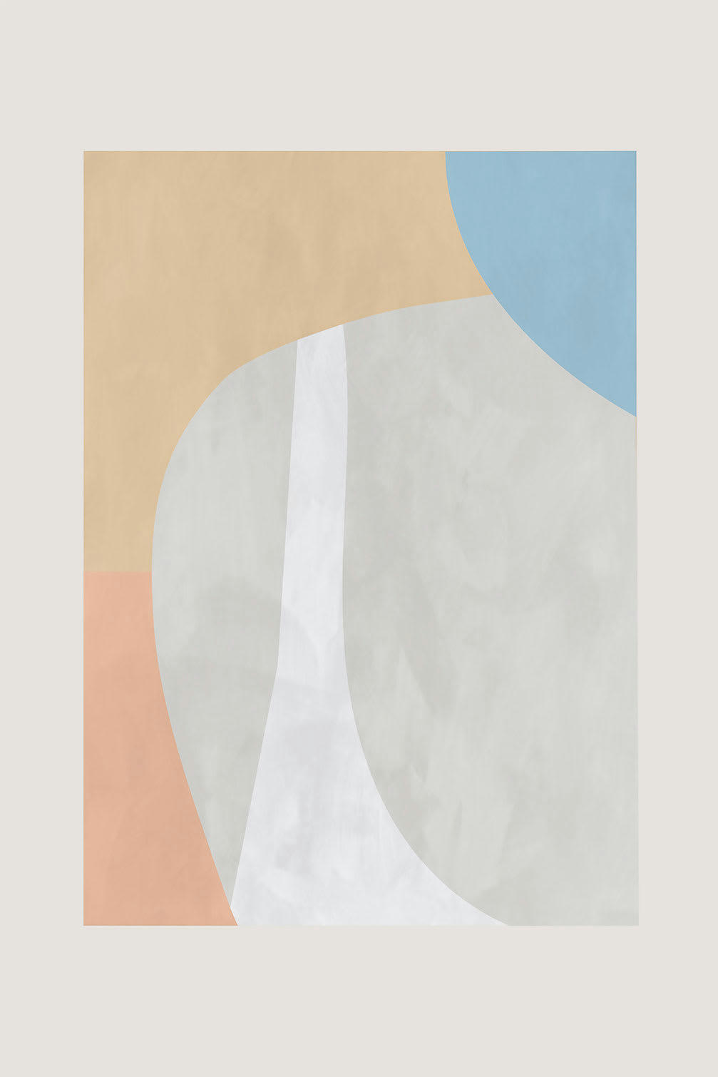 - Tableau light beige contempory imprimé sur toile 30x45cm