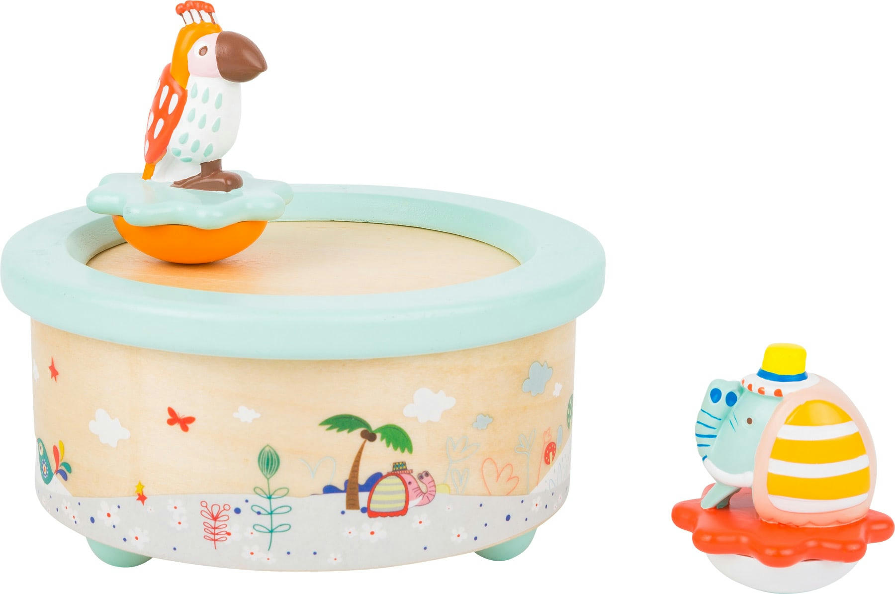 - Boite à Musique Perroquet et Éléphant