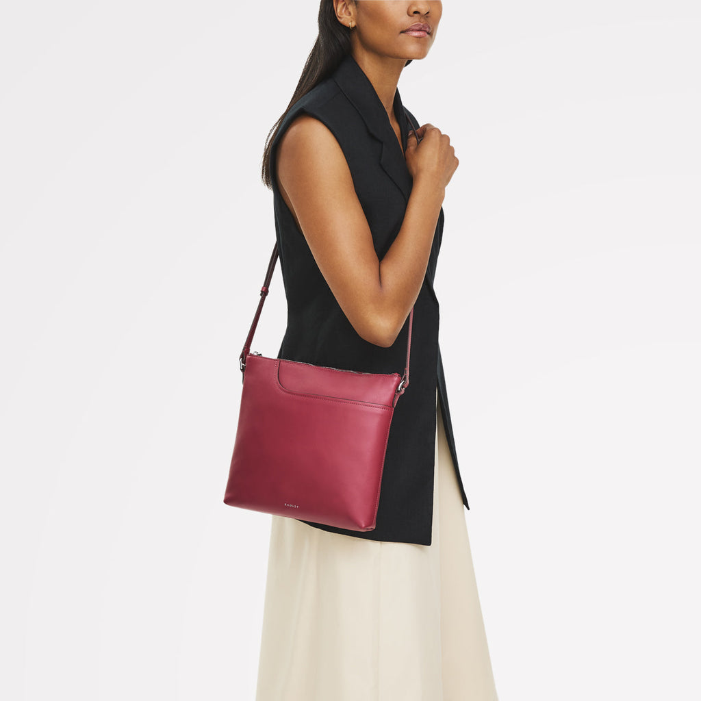 Pockets - Large Ziptop North-South Cross Body Bag