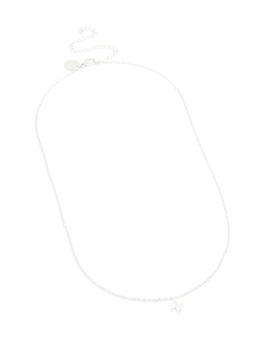 Waterproof Stainless Steel Mini Bubble Letter N Necklace