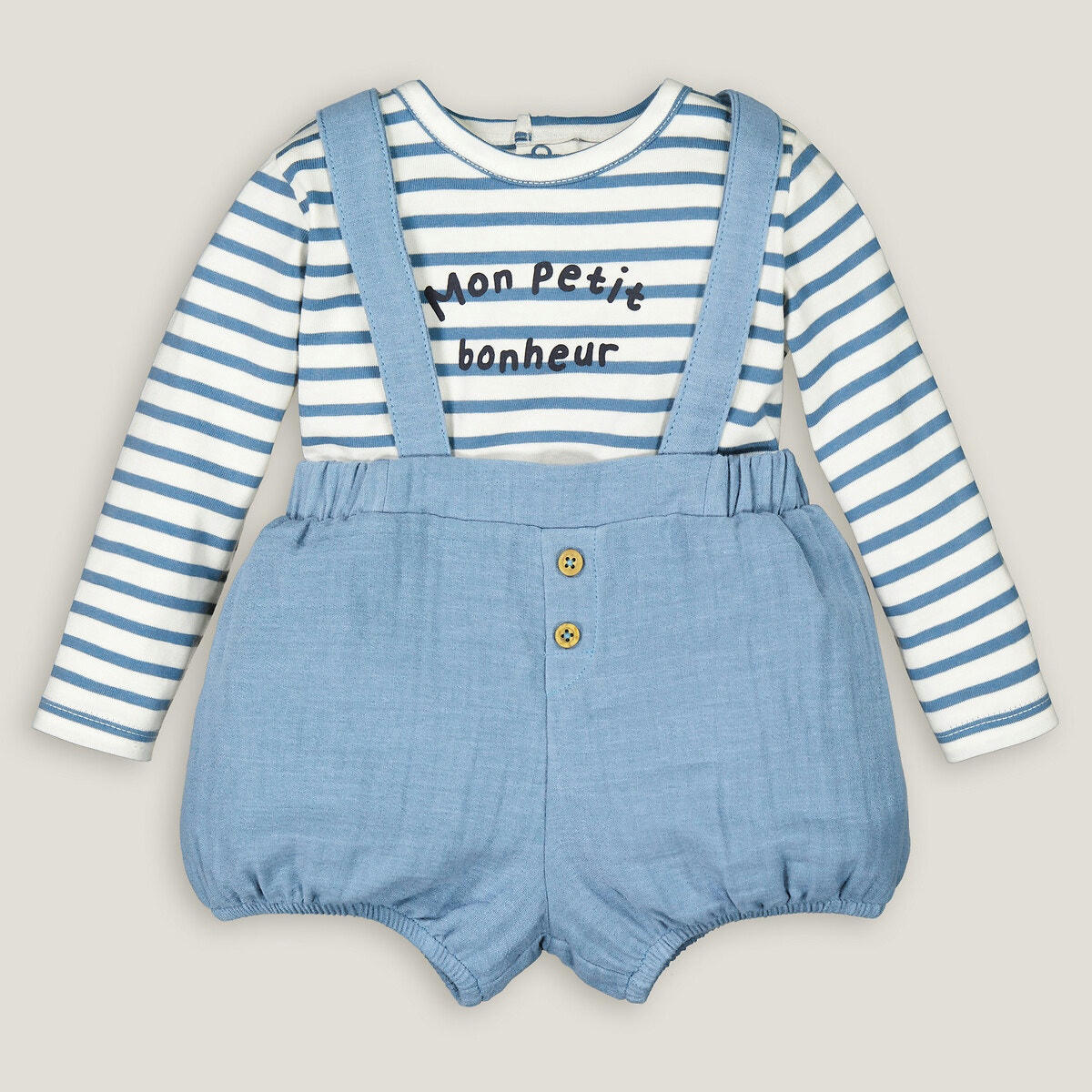 Ensemble 2 pièces T-shirt et bloomer à bretelles