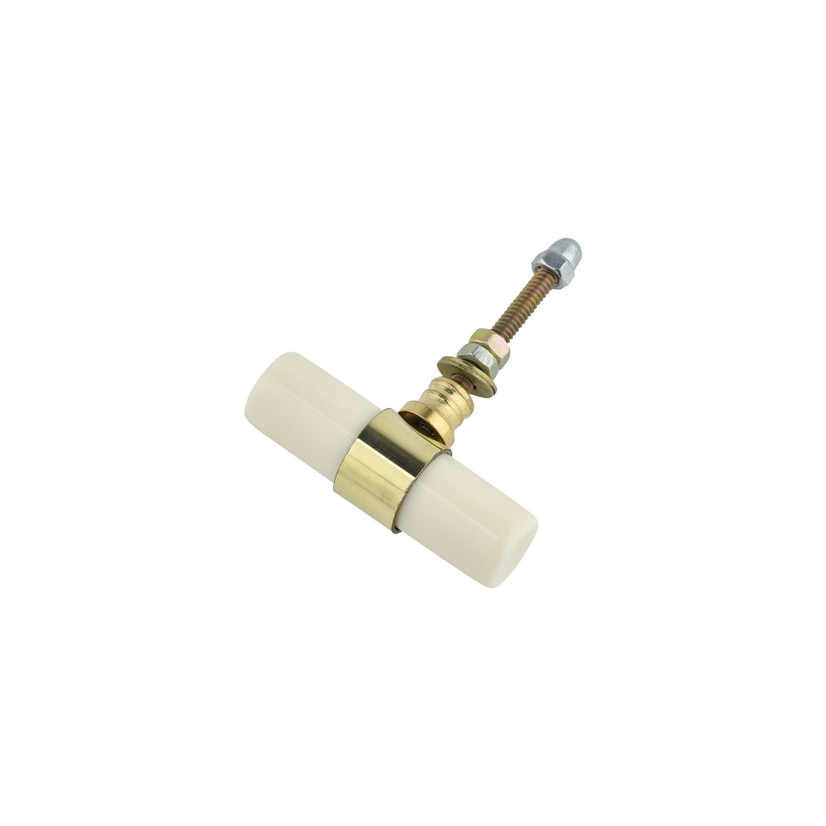 Deurknopje off white messing