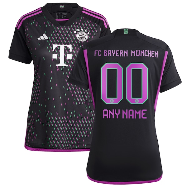 Bayern Munich adidas Women's 2023/24 Away Replica Custom Jersey - Black