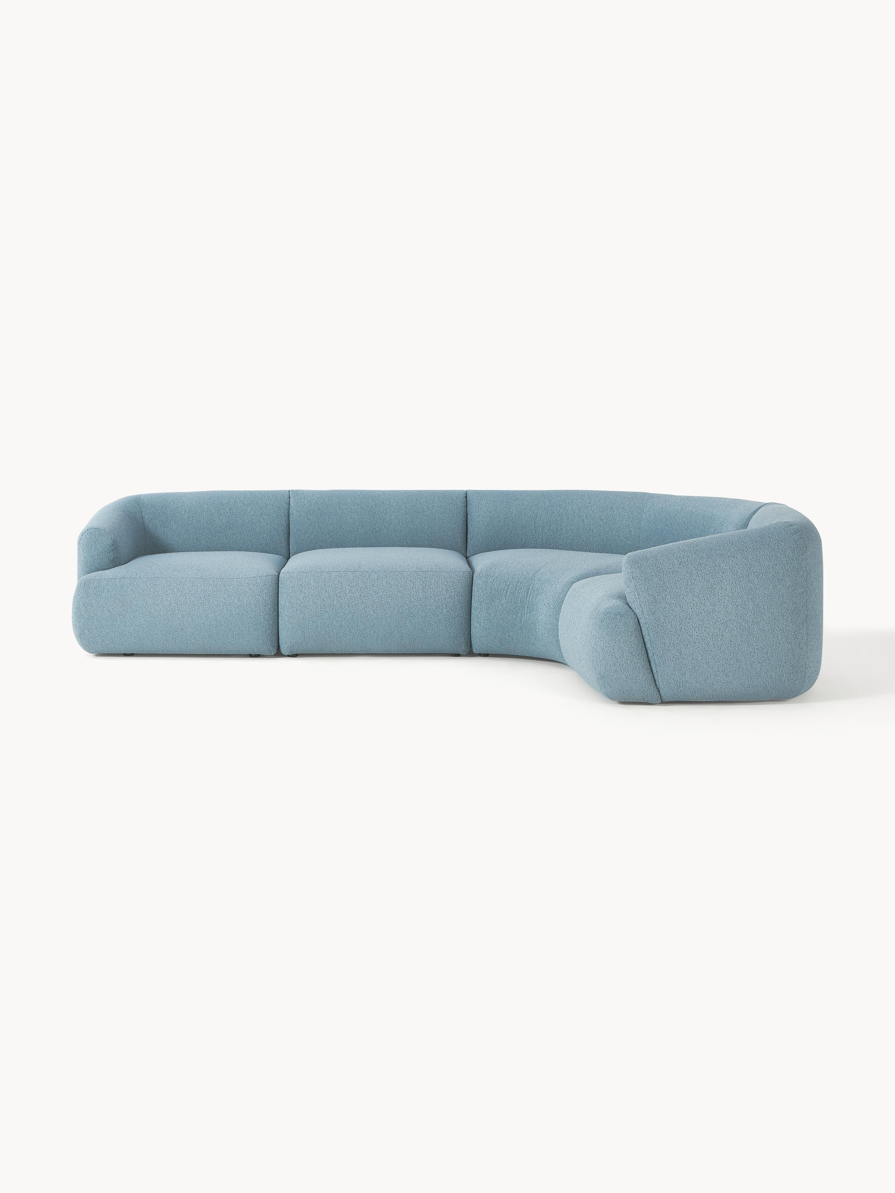 Modulares Bouclé-Ecksofa Sofia (4-Sitzer)