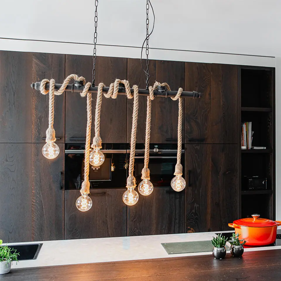 Qazqa hanglamp plural hl zwart e27