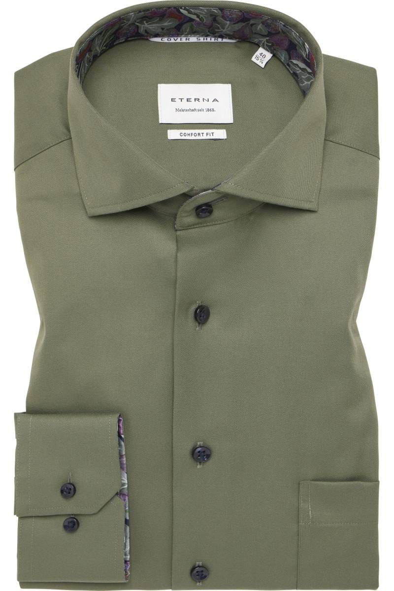 ETERNA Cover Shirt Comfort Fit Hemd dunkelgrün, Einfarbig