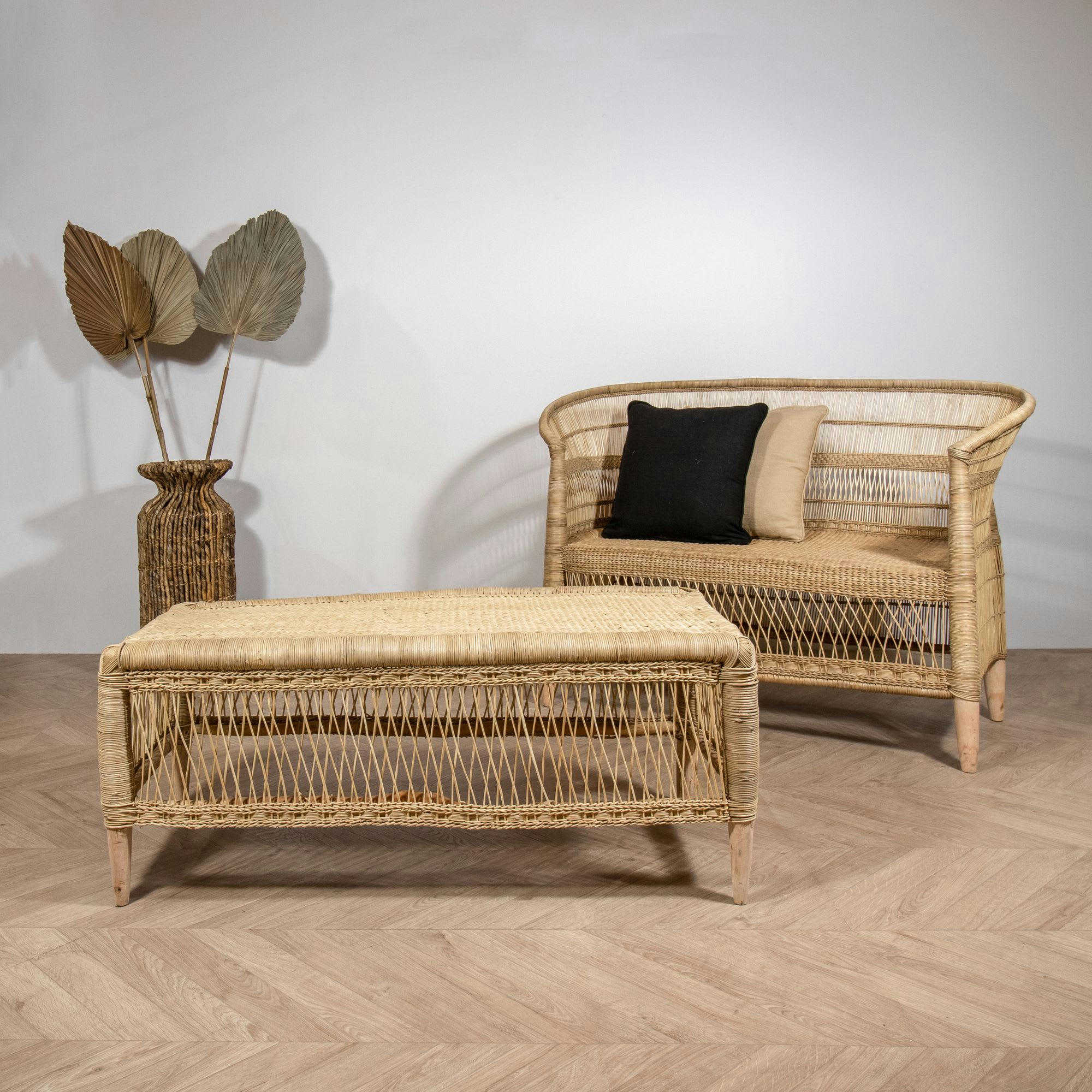 ZOMBA - Table basse en rotin