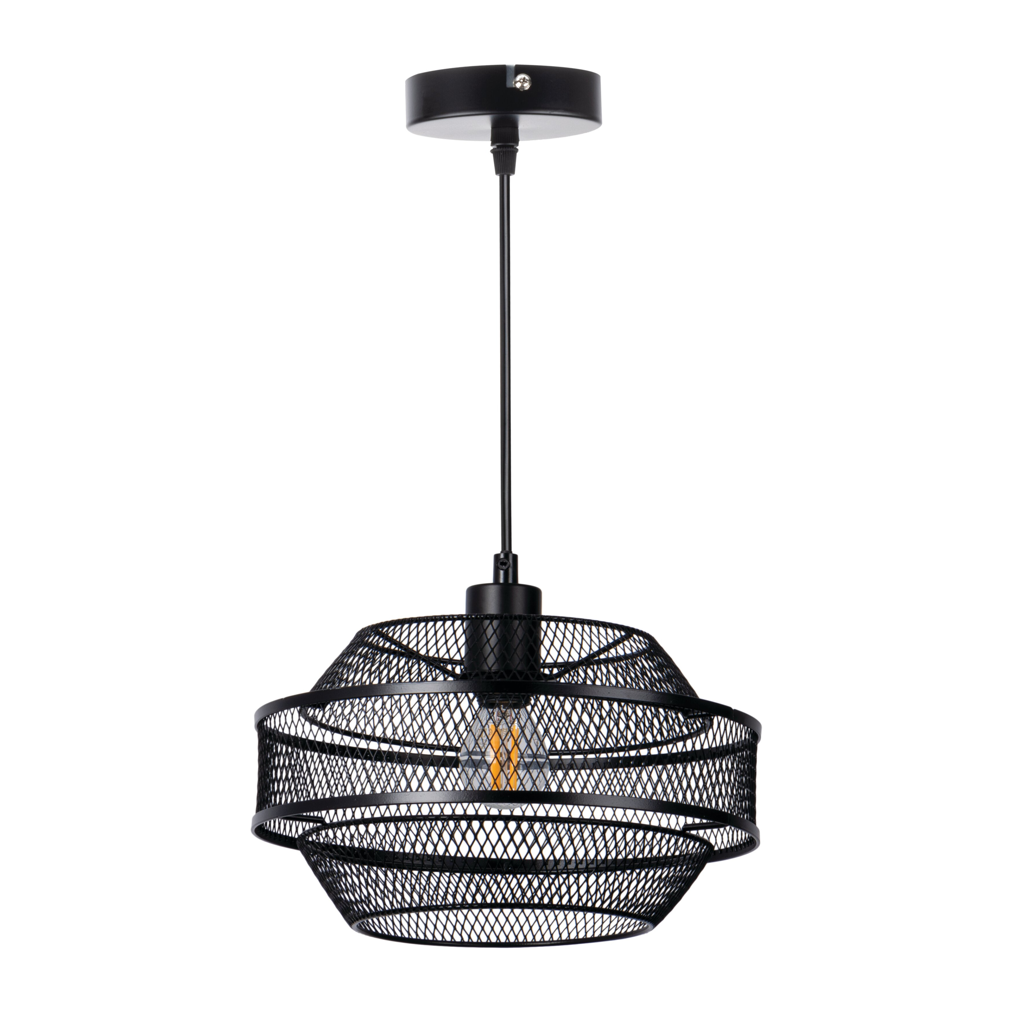 Lampa wisząca LightLogic LL KASS XXL C E14 66187 E14 czarna duża metalowa
