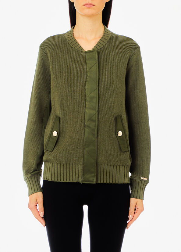 Cardigan in maglia con zip