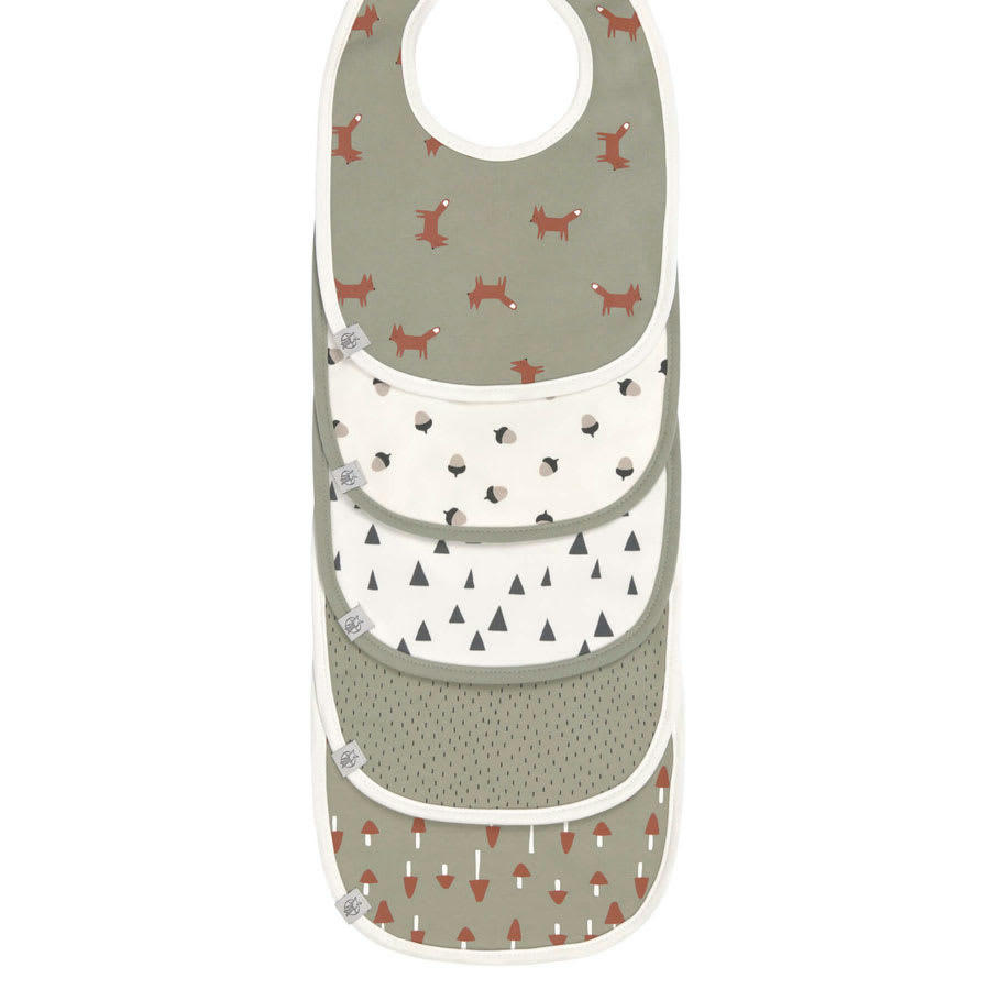 LITTLE FOREST - Lot de 5 bavoirs en éponge imperméable 3-18 mois Little Forest Renard