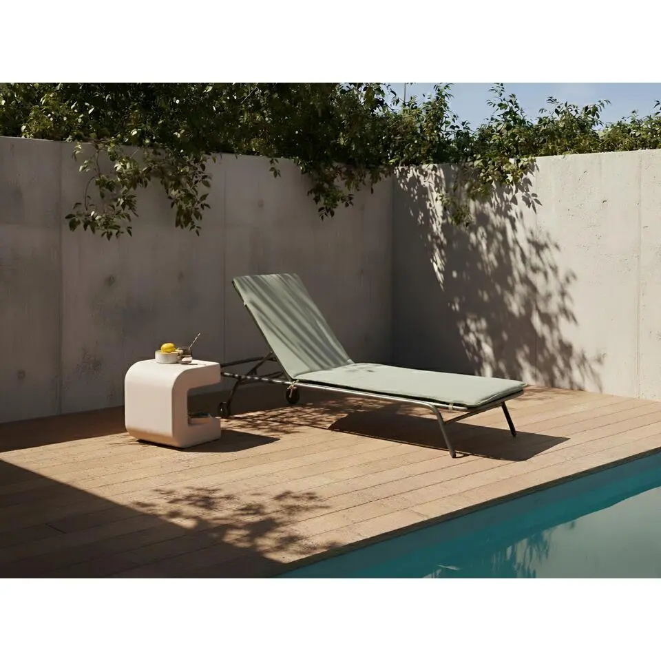 VOLTERRA - Tuin ligstoel - Groen - Stof