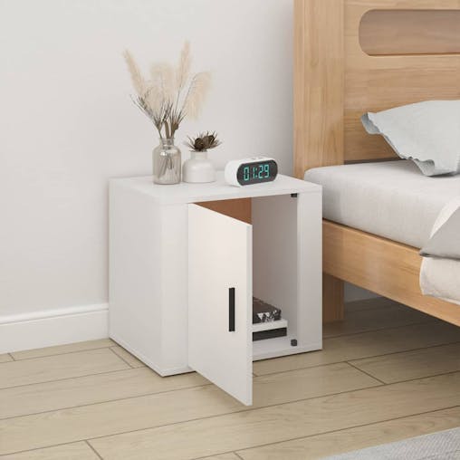 NNEVL Bedside Cabinet White 50x39x47 cm