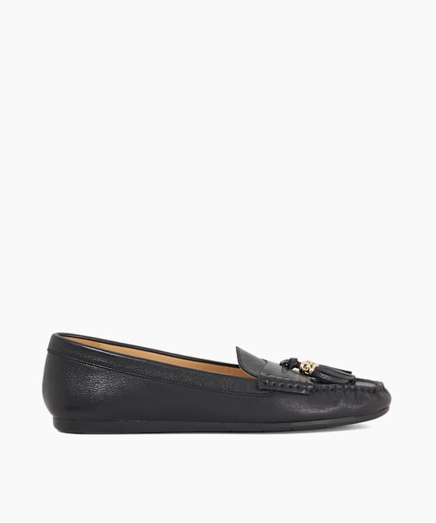 Geen Black - Leather Moccasin Loafers