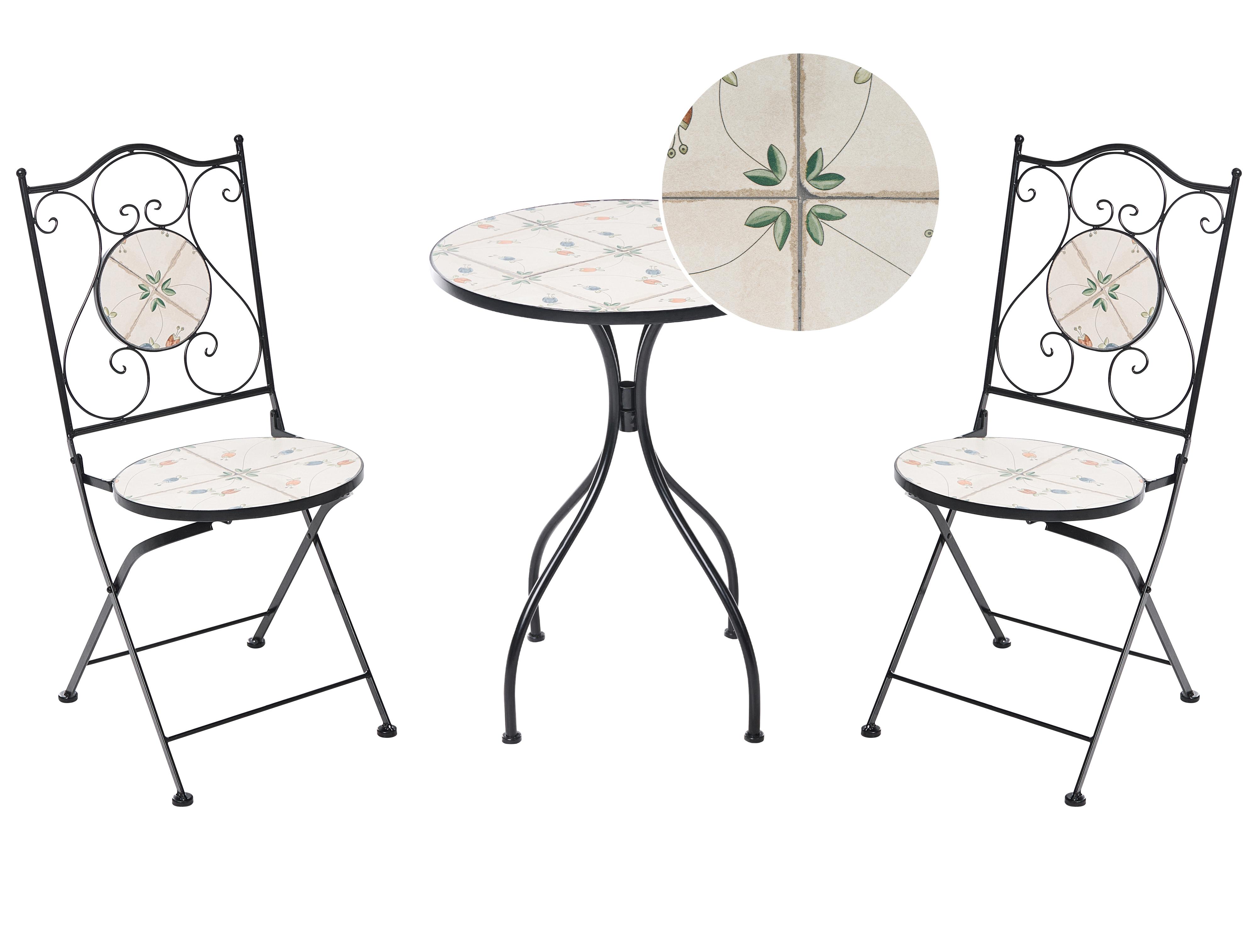 Bistro Set CARONA Metal Black