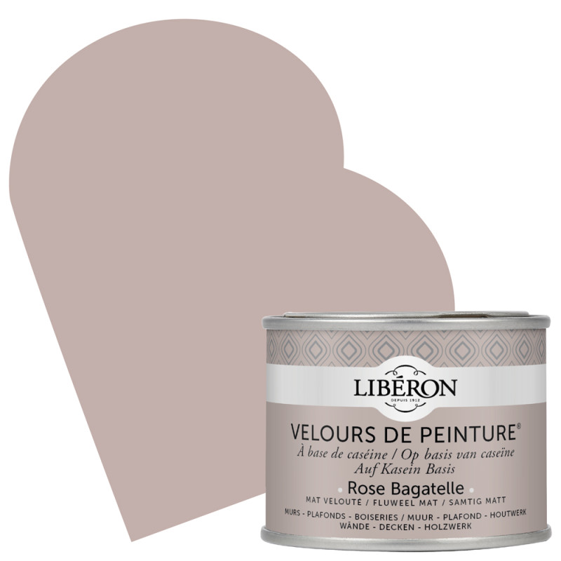 Peinture pour murs Velours de Peinture rose bagatelle mat 0,125 L LIBERON