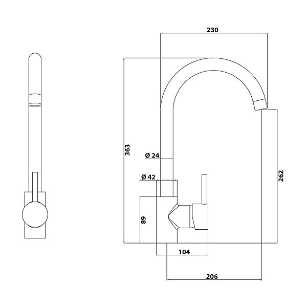 Mitigeur De Lavabo Schulte Cantis - Noir Mat