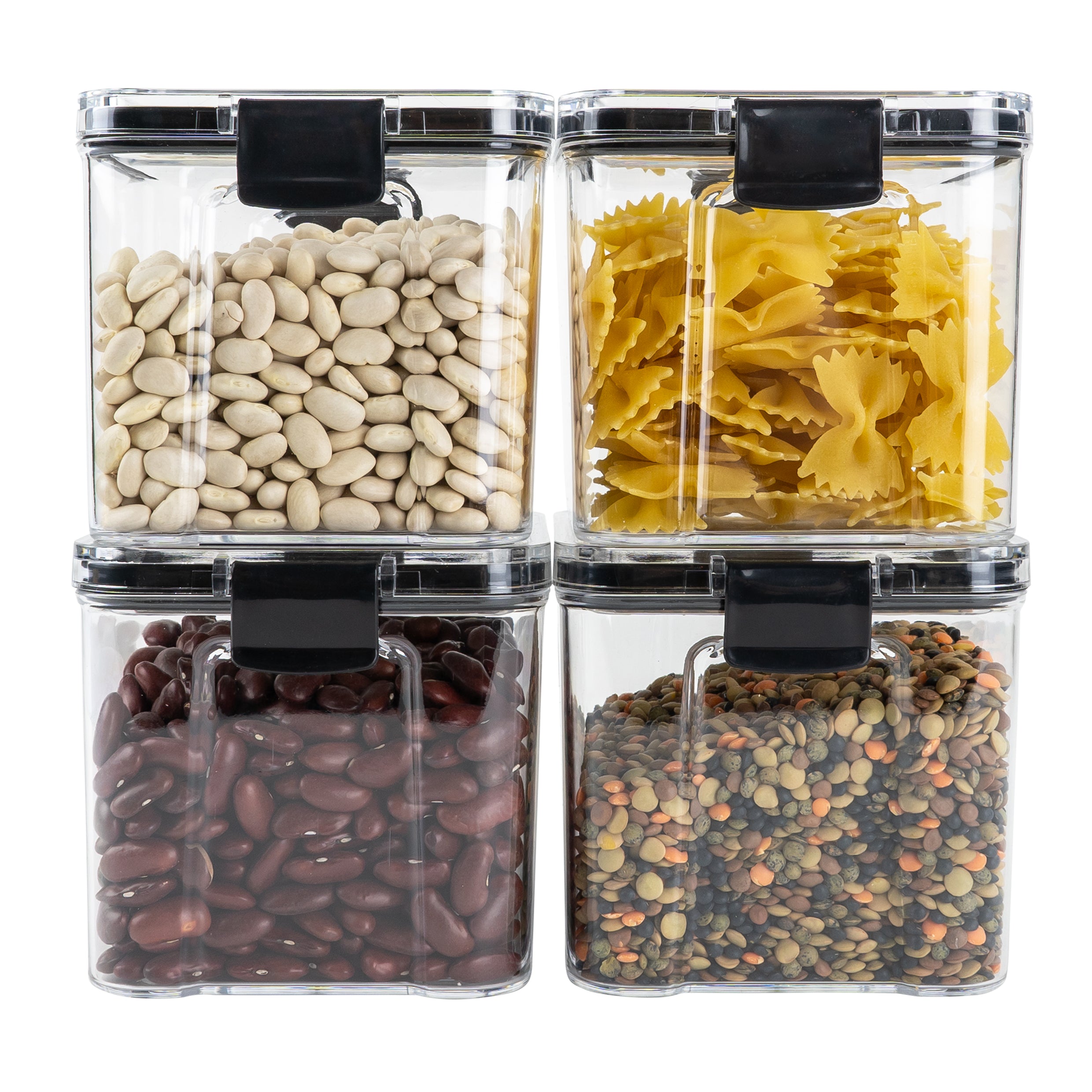 Krumble Voorraadpot plastic 700 ml - Set van 4