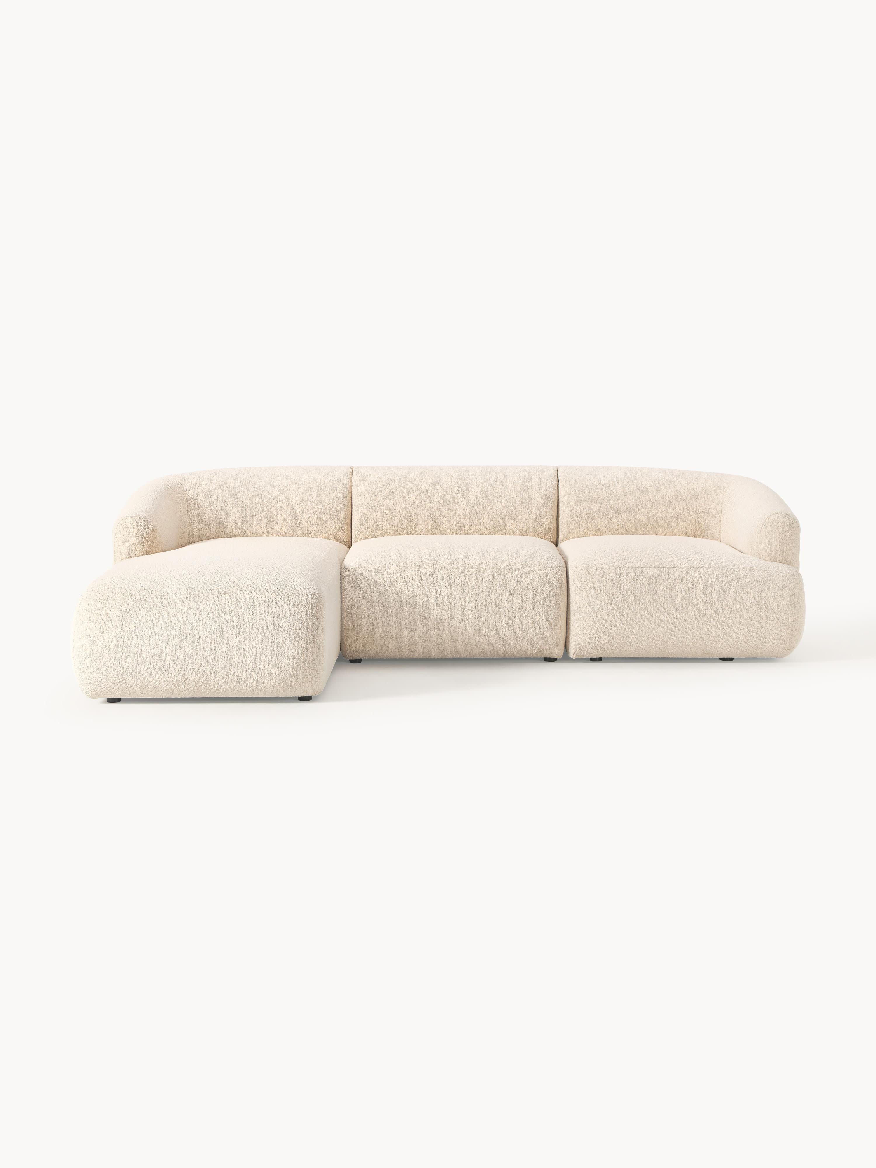 Modulares Bouclé-Ecksofa Sofia (3-Sitzer)