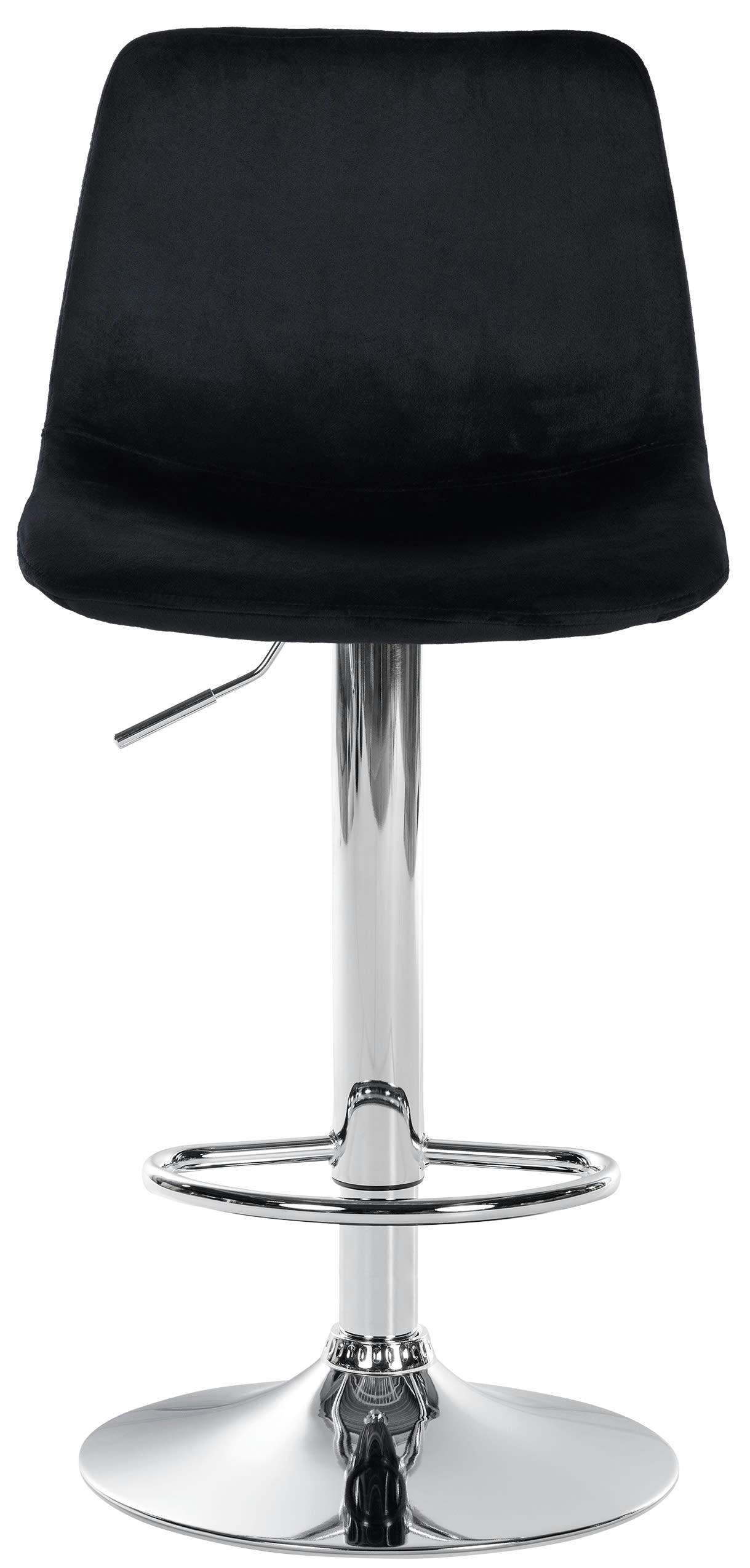 DIVO - Tabouret de bar velours ajustable pivotant velours Noir
