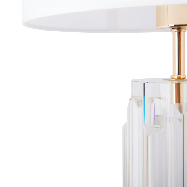 Lampa stołowa z abażurem mosiężno-złota MUSE 1xE27x60W wys:52cm Maytoni