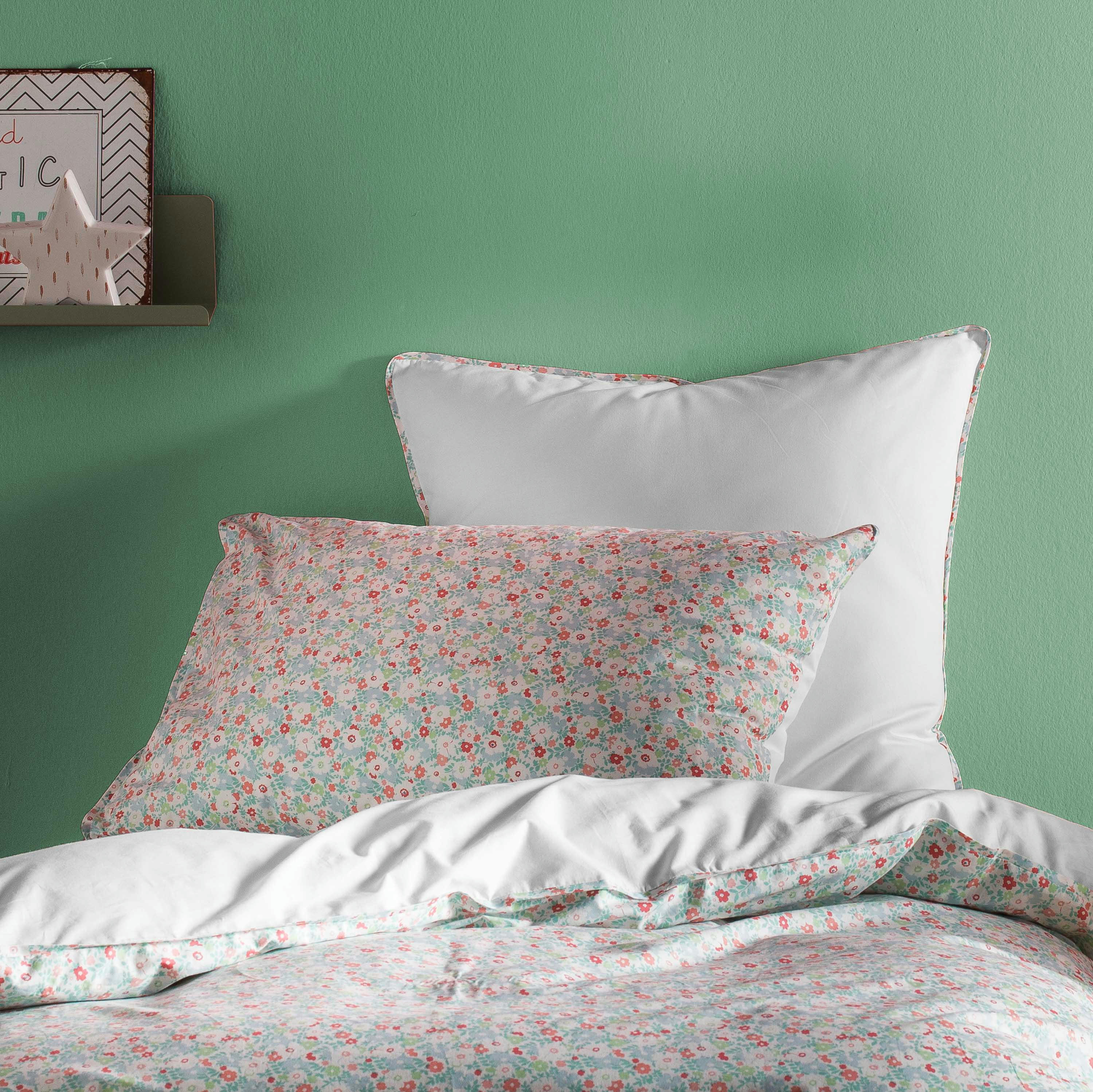 CAPUCINE - Taie d'oreiller imprimée en coton  65x65 cm Multicolore