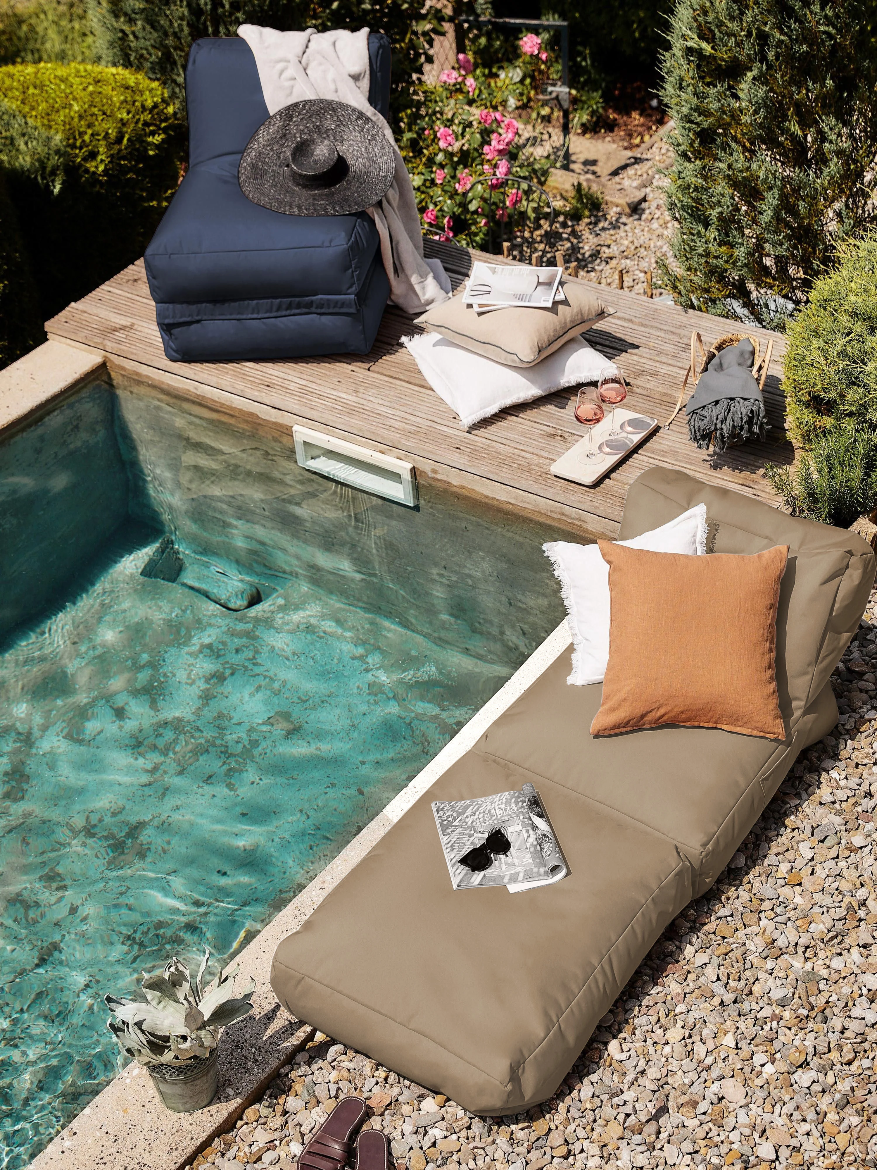 Garten-Loungesessel Pop Up mit Liegefunktion