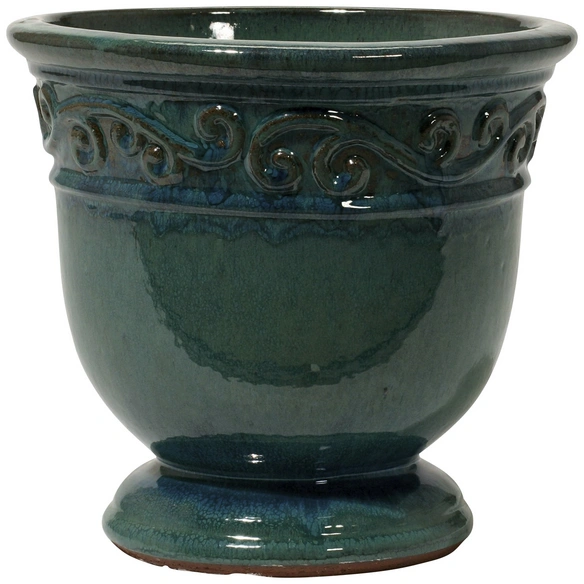 Pflanzgefäß »Oxford«, ØxH: 25 x 23 cm, dunkelgrün