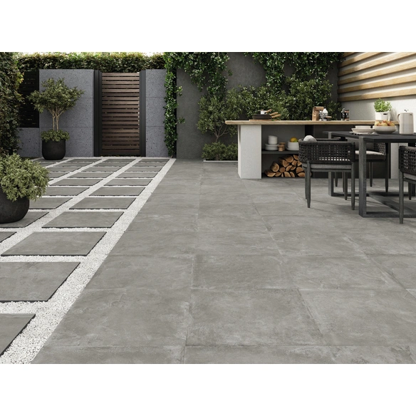 Terrassenplatte »Torino«, grau, 59,5 x 59,5 x 2 cm, Keramik