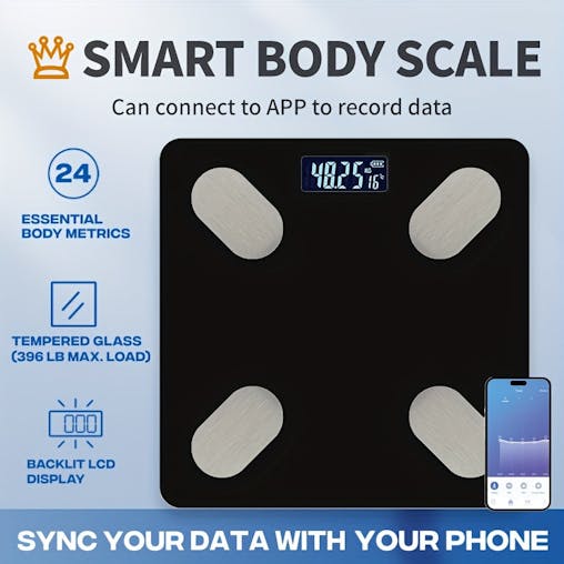 NNETM Smart Body Fat Scale with App Connection