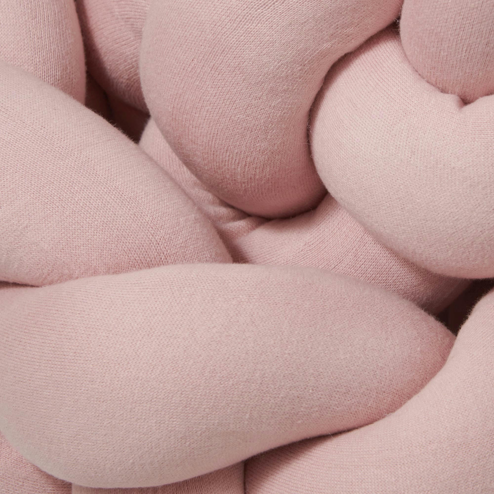 - Tresse de lit coton tricoté rose 180 cm