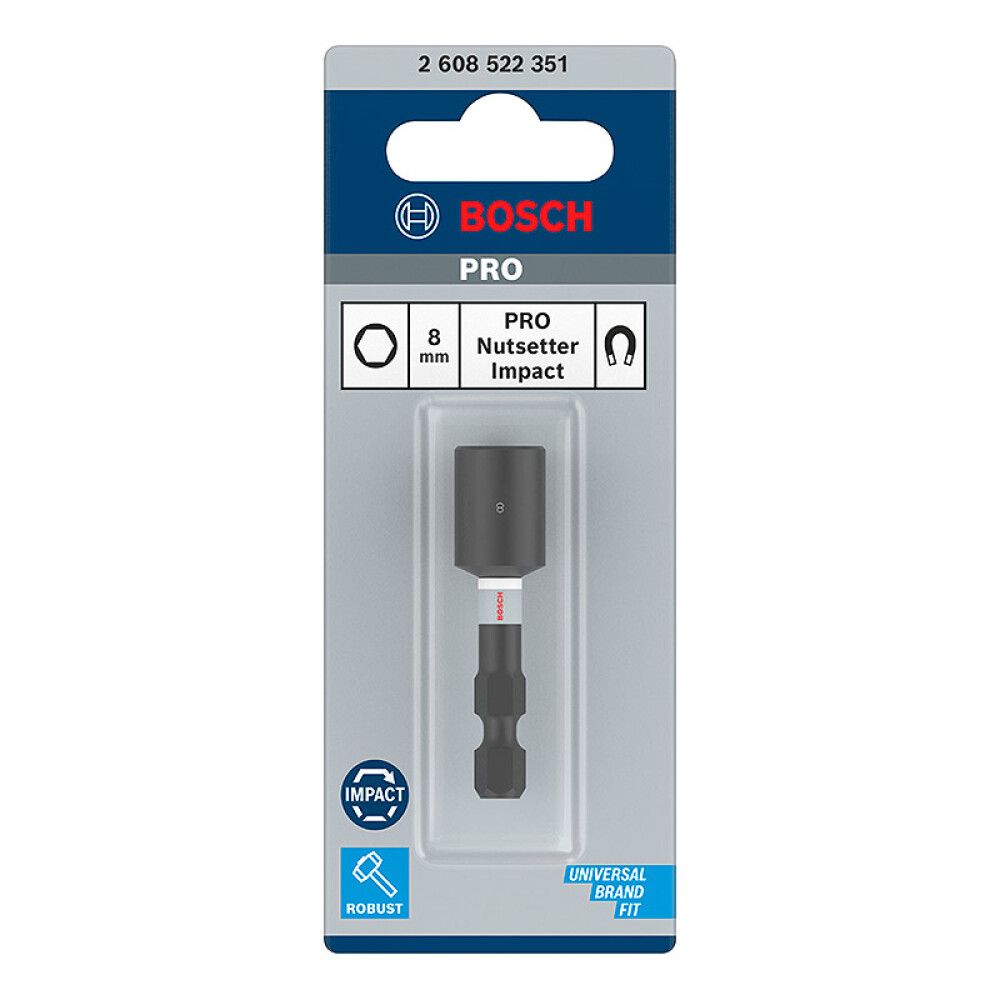 PIPENØKKEL BOSCH PRO IMPACT 8MM