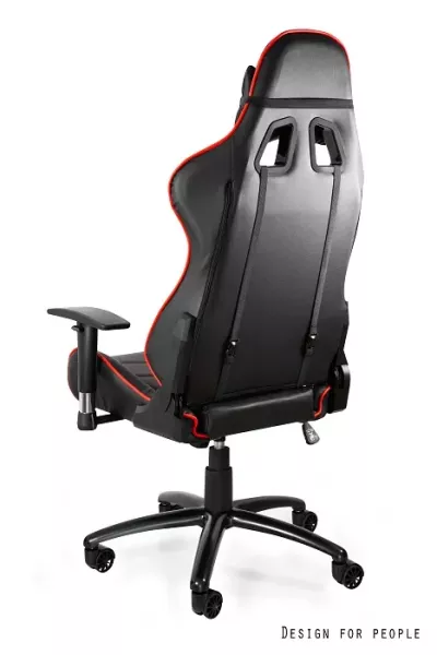 Fotel biurowy gamingowy DYNAMIQ V5 czarny/czerwony