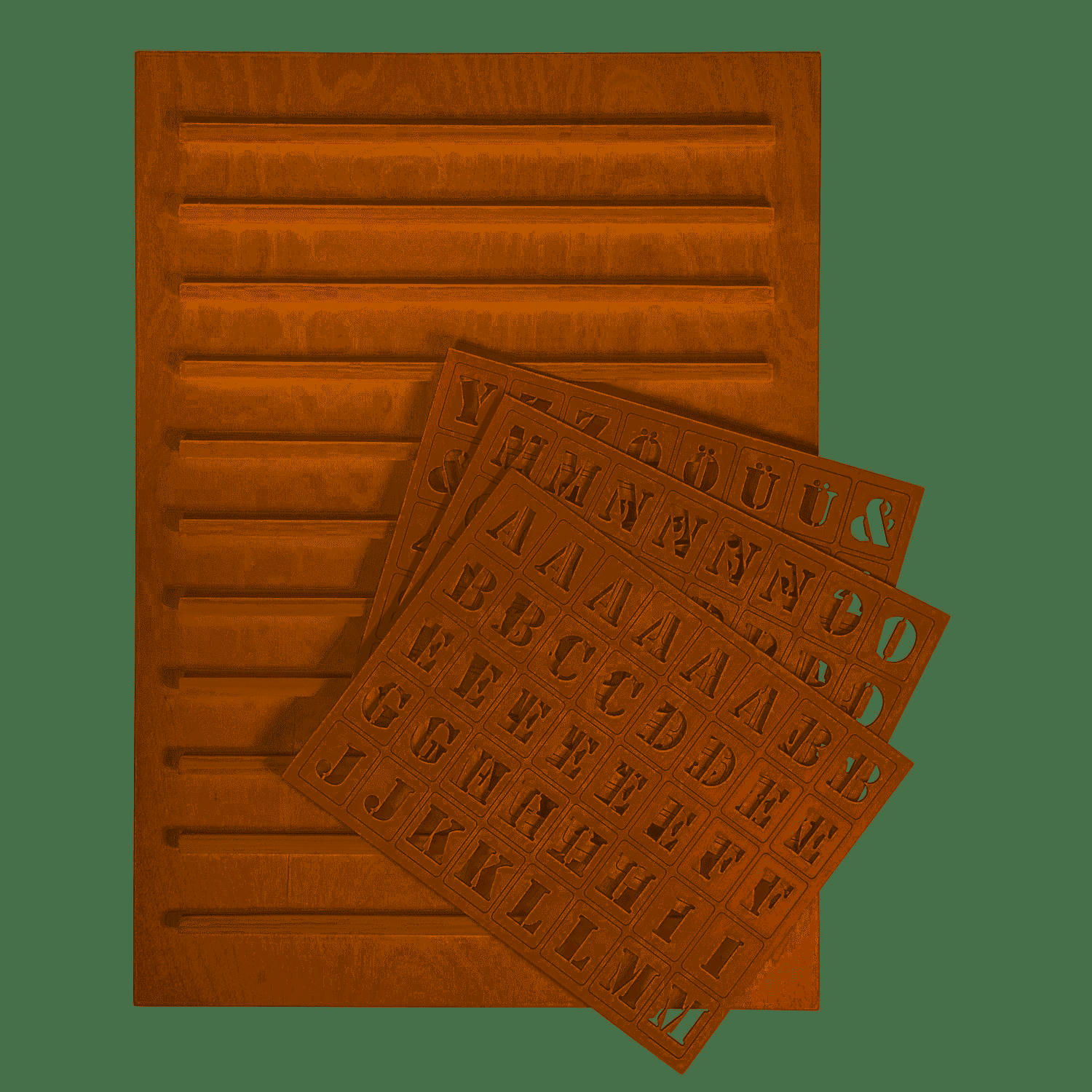 LETTERBOARD - Tableau à lettres en bois 30x42cm + 96 lettres
