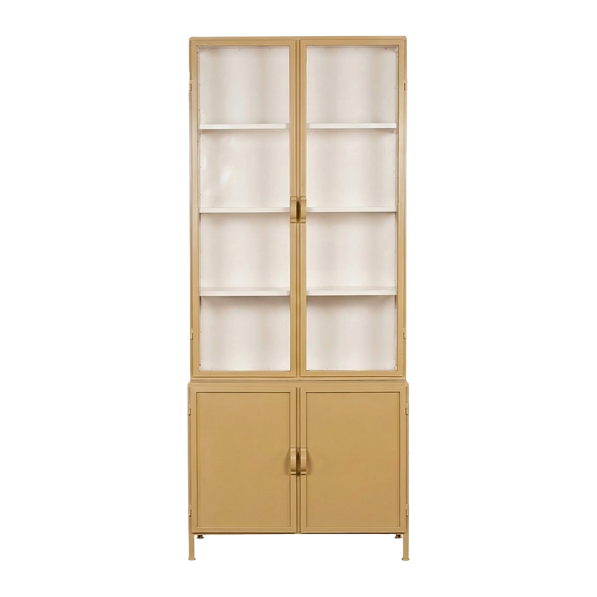 New Routz Detroit Vitrinekast B 95 cm - Mosterd / Zand