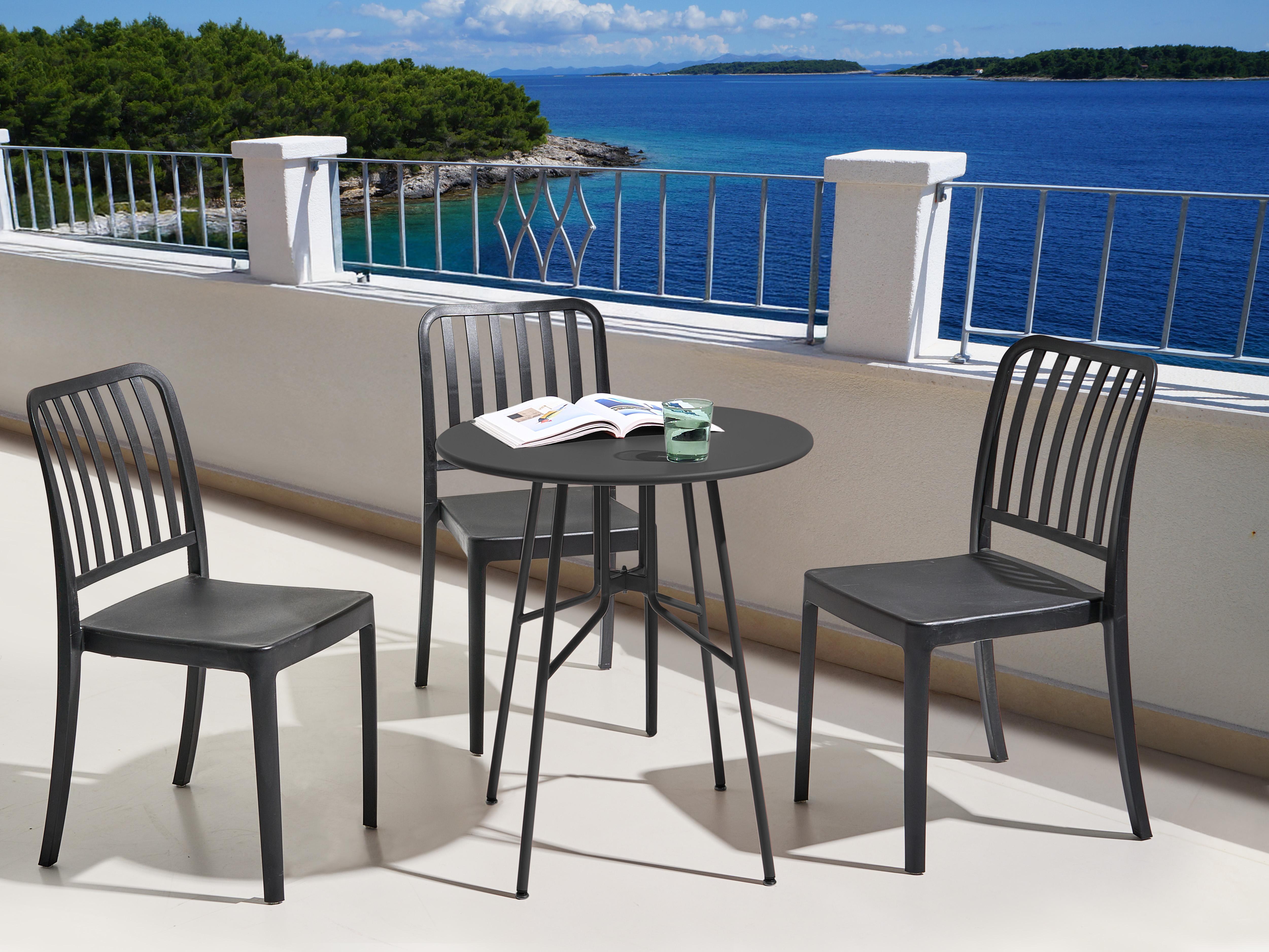 Bistro Table TALTAL 64 cm 64 cm Metal Black