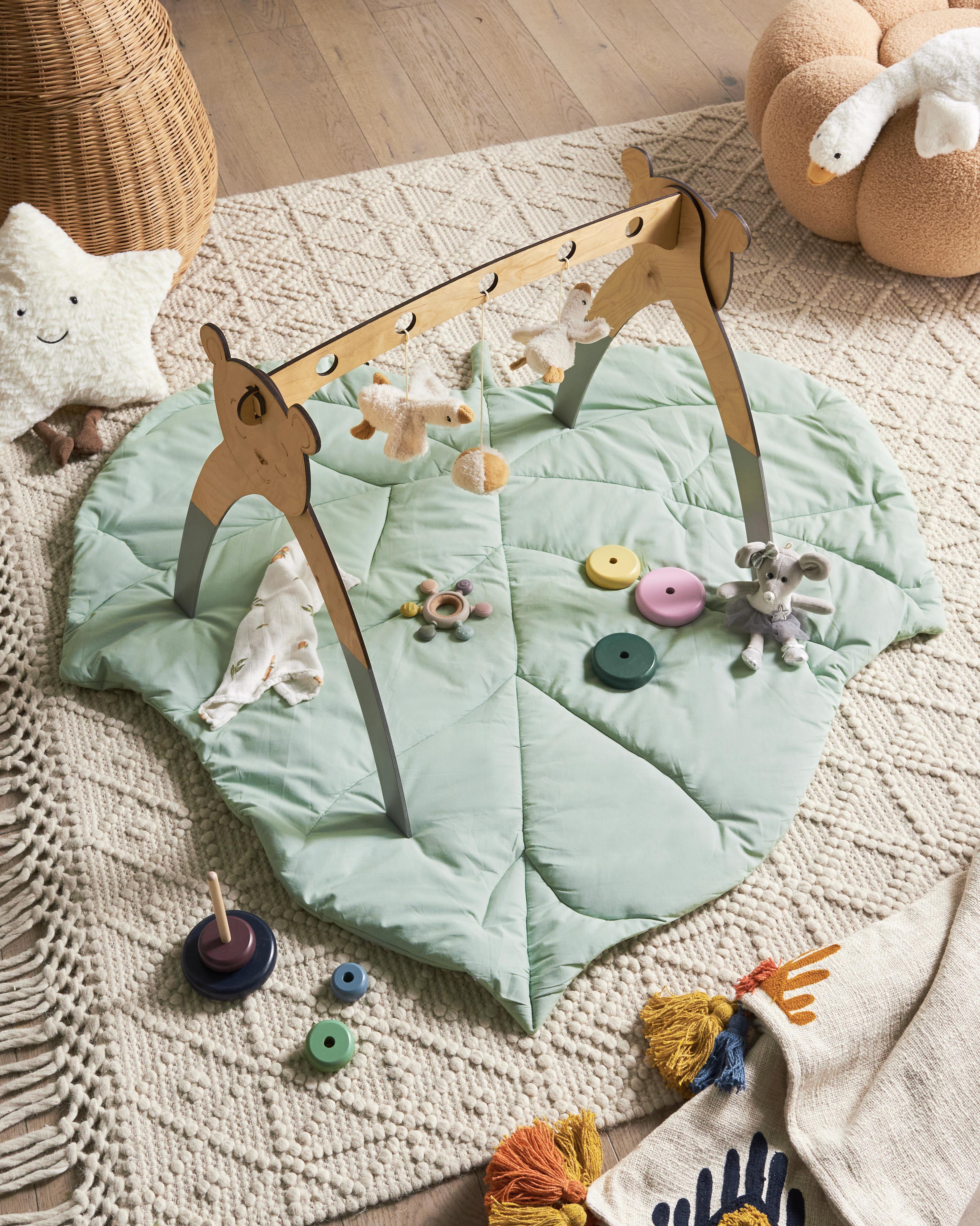 Kids Playmat HELIKON 110 x 110 cm Cotton Light Green