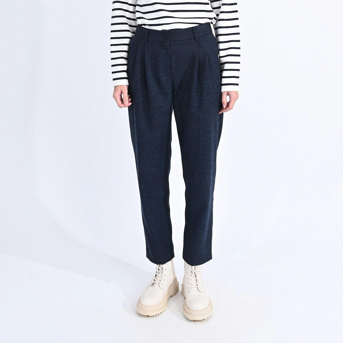 Pantalon droit chiné coupe chino