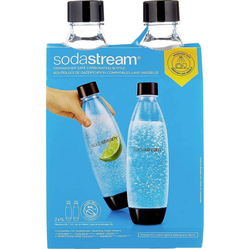 Bouteille pour machine à boisson pétillante Fuse 1 L 2 pièces SODASTREAM