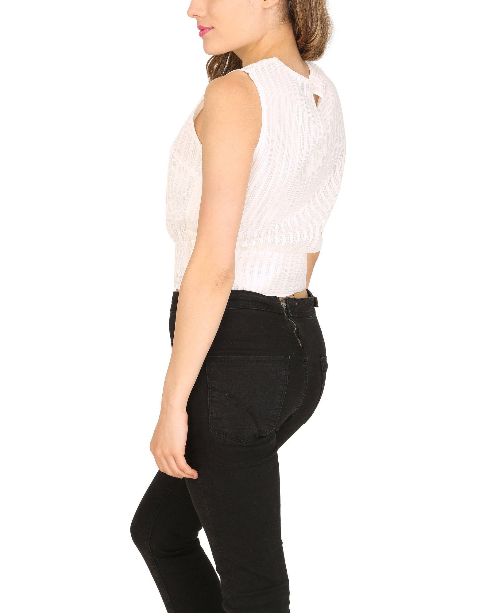 Cutie London Grid Textured Top