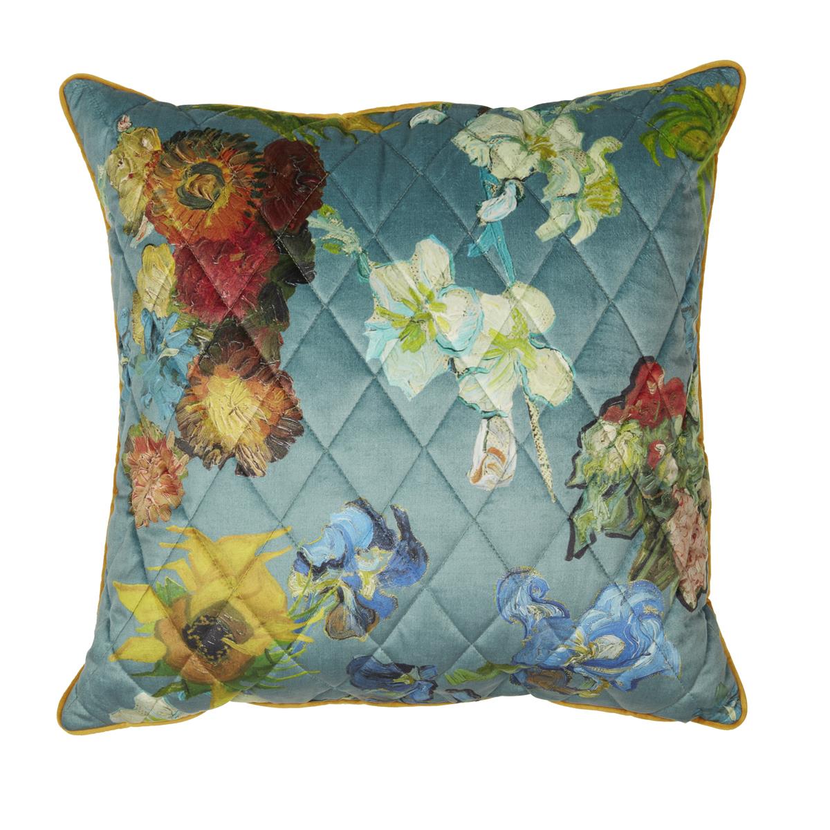 Beddinghouse x Van Gogh Museum Carré Fleuri Sierkussen - 50x50 cm - Groen
