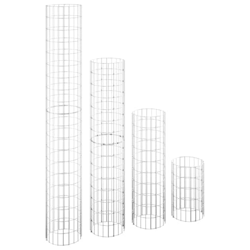 NNEVL Circular Gabion Raised Beds 4 pcs &Oslash;30x50/100/150/200 cm