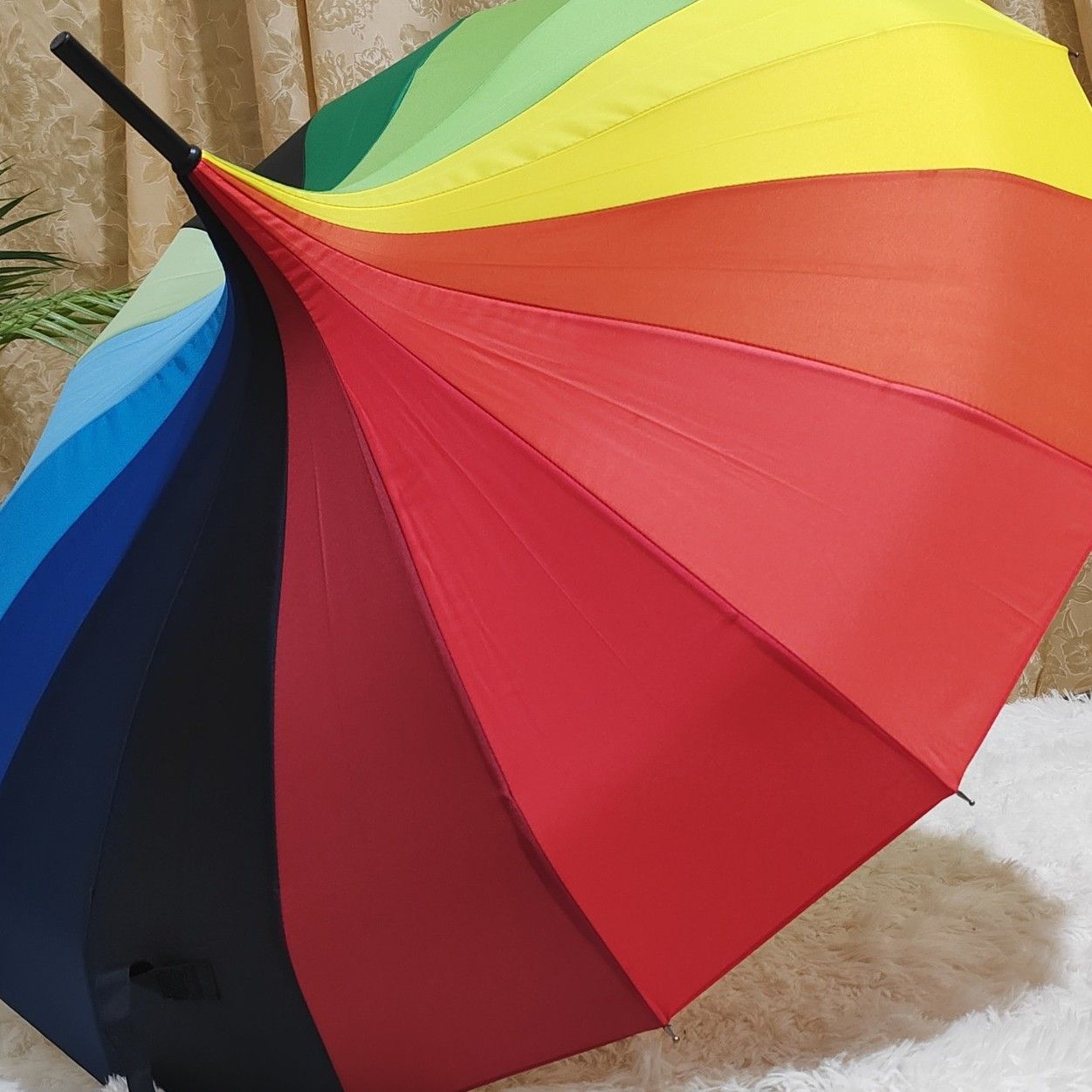 PEACH ACCESSORIES Rainbow Long Pagoda Umbrella